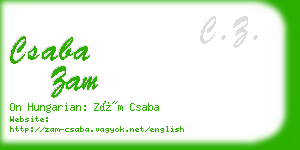 csaba zam business card